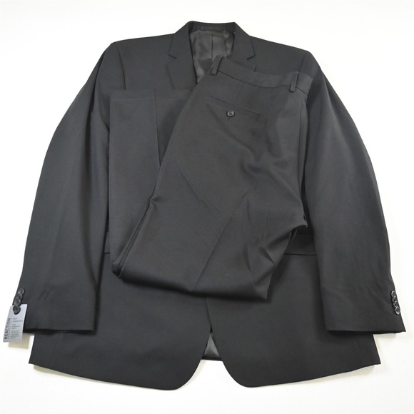 Kenneth‎ Cole 46L 40x30 Black Stretch Mens Jacket Pants Suit